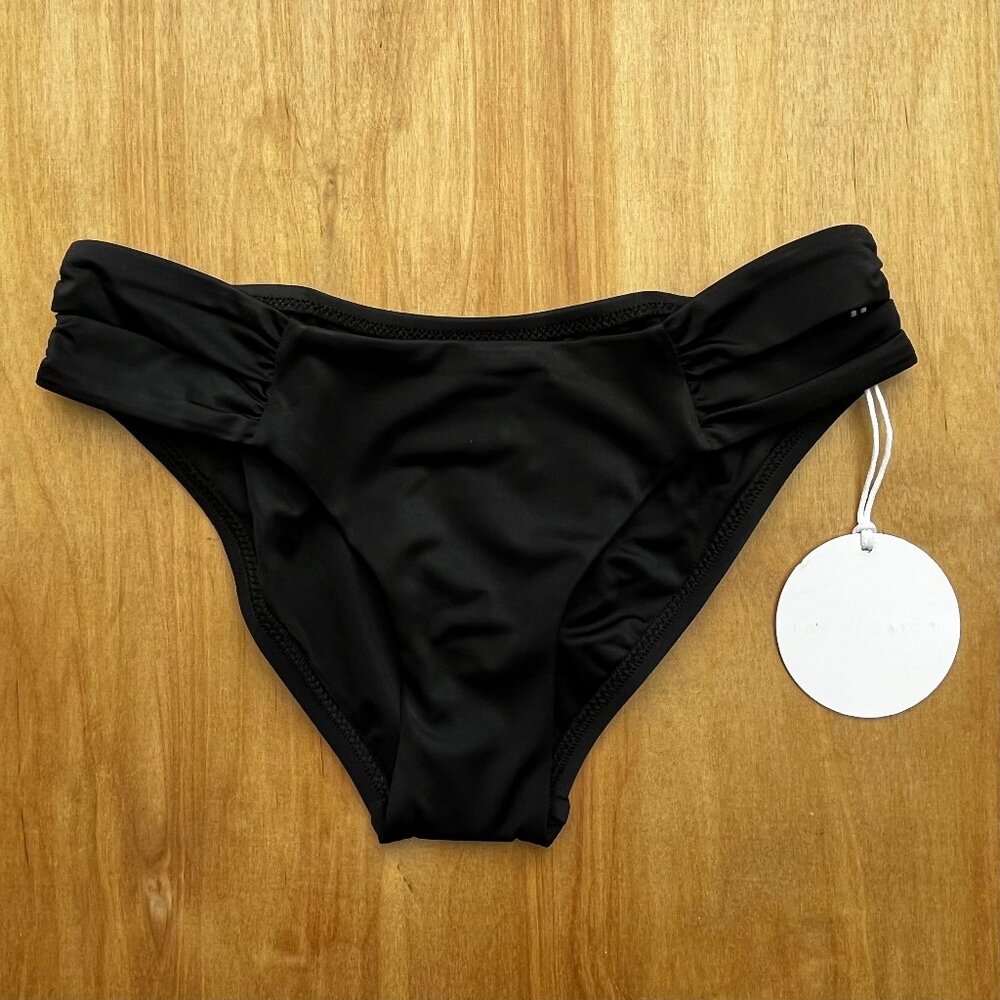 TORI PRAVER ROMI BOTTOM Women’s Black Lined Bikini Bottoms sz XS NWT